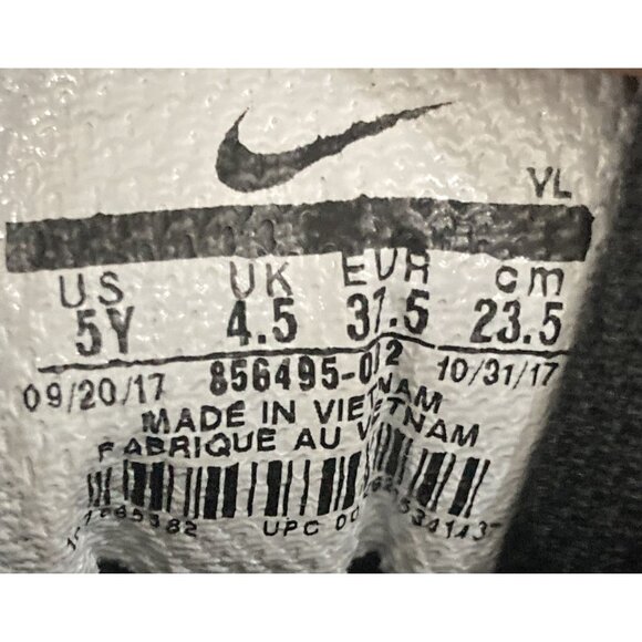 Nike 856495 Vapor Lunarlon youth size  Size 5Y Black White Baseball Cleats - Picture 6 of 6